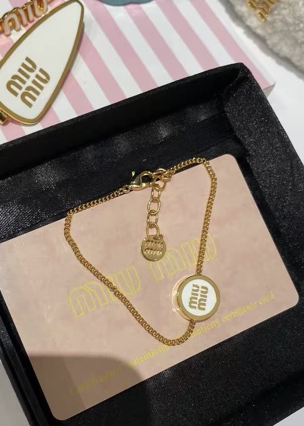 Miu Miu Logo Pendant Necklace